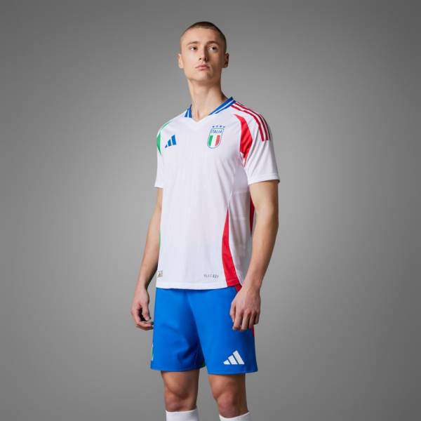 Jersey Italy 2024 Away Adidas Football Match Kit White / Blue / Red | Jersey-126