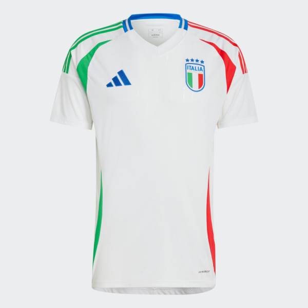 Jersey Italy 2024 Away Adidas Football Stadium Kit White / Blue / Red | Jersey-127