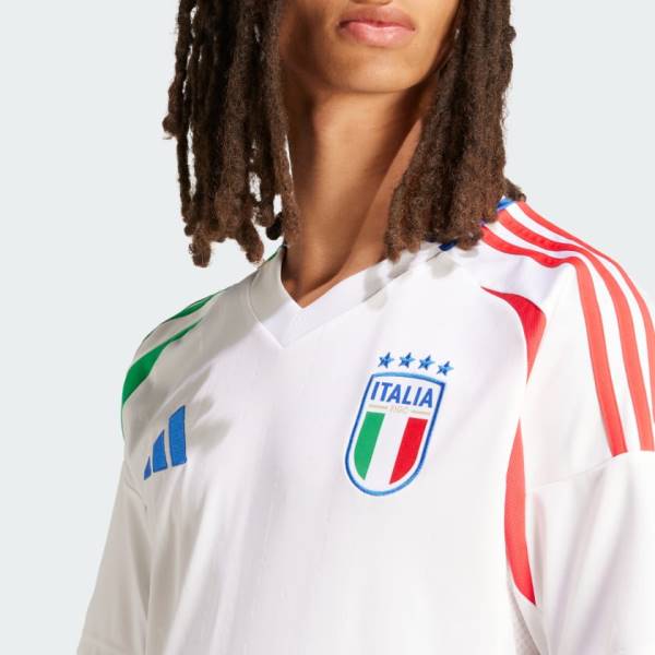 Jersey Italy 2024 Away Adidas Football Stadium Kit White / Blue / Red | Jersey-127