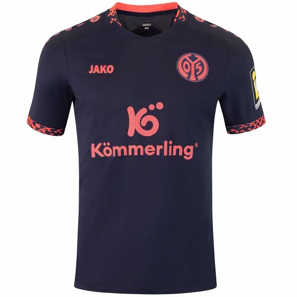 Jersey Mainz 05 2024/25 Away Jako Football Kit Navy / Coral | Jersey-611