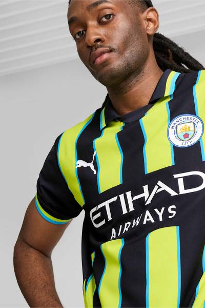 Jersey Manchester City 2024/25 Away Match Puma Football Kit Yellow / Navy | Jersey-308