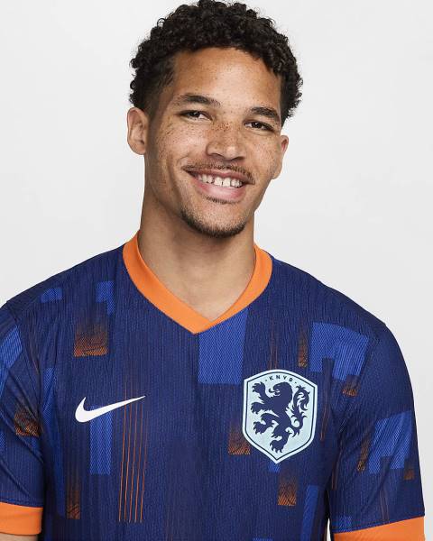 Jersey Netherlands 2024/25 Match Away Nike Football Kit Navy / Orange | Jersey-51