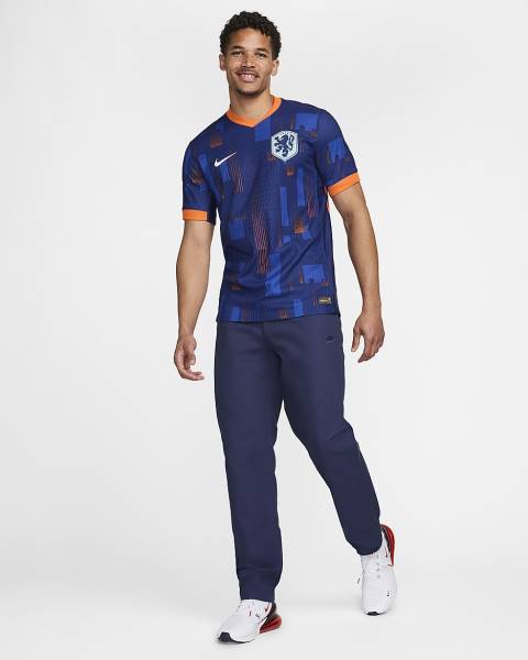 Jersey Netherlands 2024/25 Match Away Nike Football Kit Navy / Orange | Jersey-51