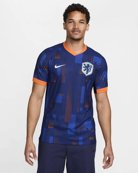 Jersey Netherlands 2024/25 Match Away Nike Football Kit Navy / Orange | Jersey-51