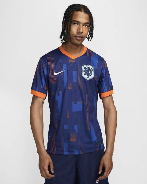 Jersey Netherlands 2024/25 Stadium Away Nike Football Kit Navy / Orange | Jersey-52