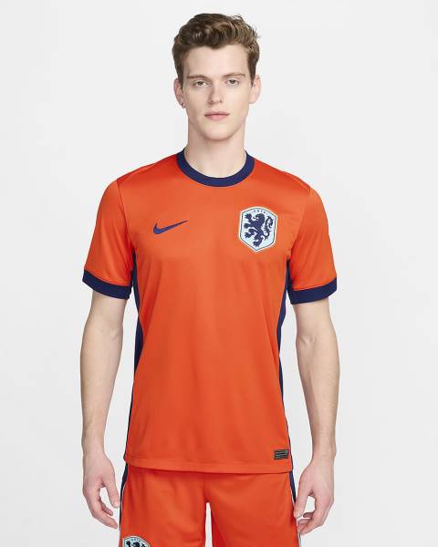 Jersey Netherlands 2024/25 Stadium Home Nike Football Kit Orange | Jersey-48