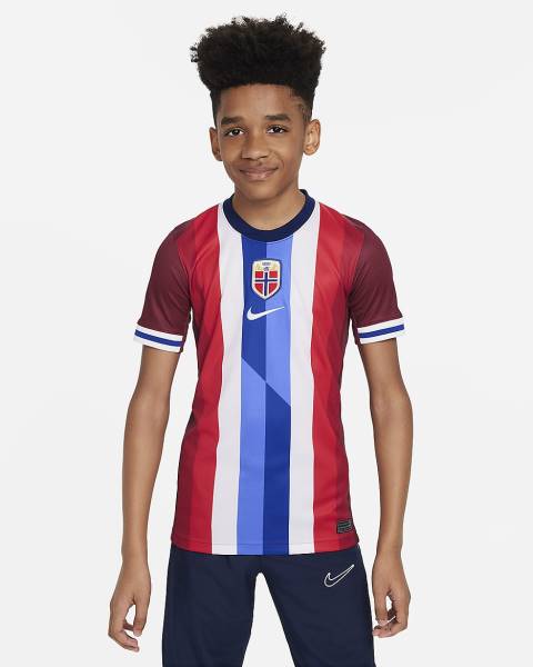 Jersey Norway 2024/25 Stadium Home Nike Football Kit Red / White / Blue | Jersey-57