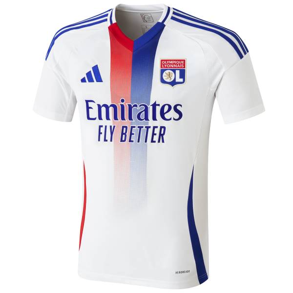 Jersey Olympique Lyonnais 2024/25 Home Adidas Football Kit White / Blue / Red | Jersey-664