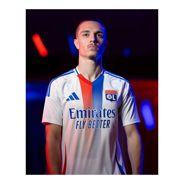 Jersey Olympique Lyonnais 2024/25 Home Adidas Football Kit White / Blue / Red | Jersey-664