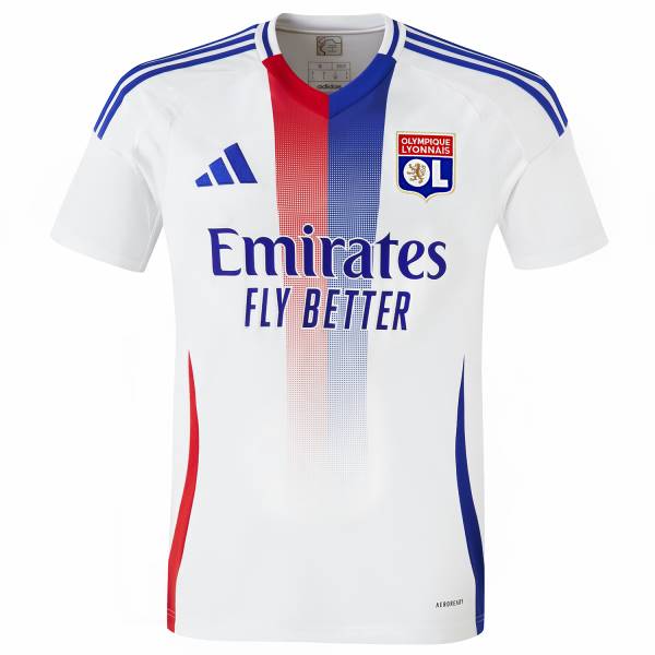 Jersey Olympique Lyonnais 2024/25 Home Adidas Football Kit White / Blue / Red | Jersey-664