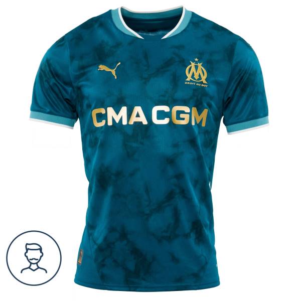 Jersey Olympique Marseille 2024/25 Away Puma Football Kit Turquoise Blue | Jersey-673