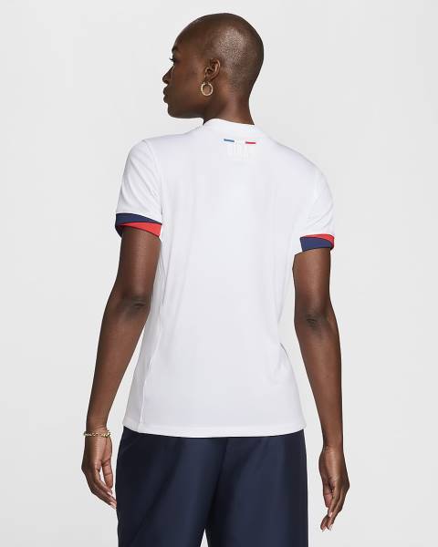 Jersey Paris Saint-Germain 2024/25 Away Stadium Nike Football Kit White / Blue / Red | Jersey-702