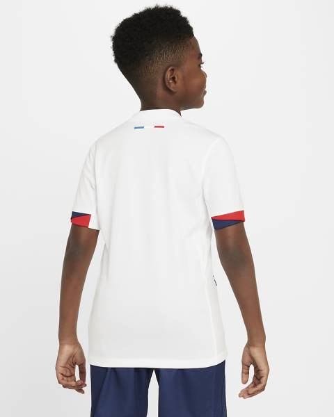 Jersey Paris Saint-Germain 2024/25 Away Stadium Nike Football Kit White / Blue / Red | Jersey-703