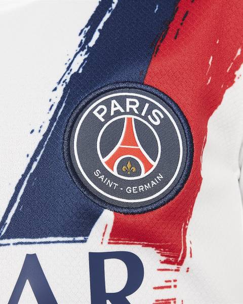 Jersey Paris Saint-Germain 2024/25 Away Stadium Nike Football Kit White / Blue / Red | Jersey-703