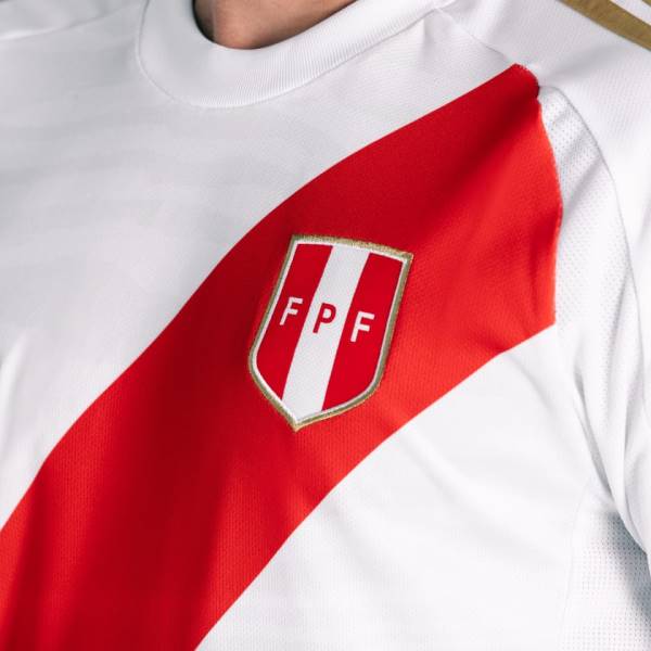 Jersey Peru 2024 Home Adidas Football Stadium Kit White / Red | Jersey-174