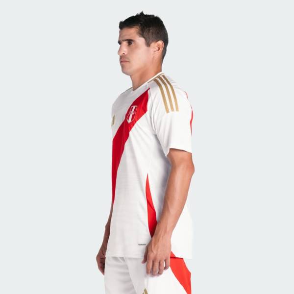 Jersey Peru 2024 Home Adidas Football Stadium Kit White / Red | Jersey-174