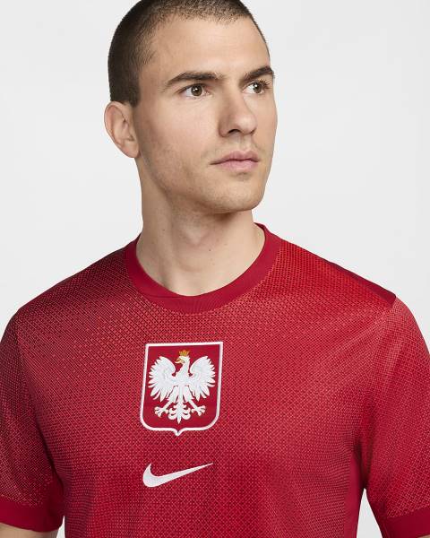 Jersey Poland 2024/25 Stadium Away Nike Football Kit Red | Jersey-65