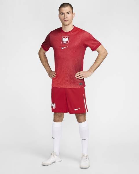 Jersey Poland 2024/25 Stadium Away Nike Football Kit Red | Jersey-65