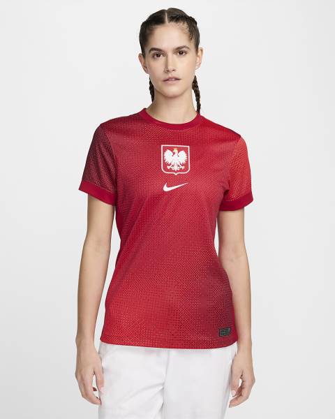 Jersey Poland 2024/25 Stadium Away Nike Football Kit Red | Jersey-66