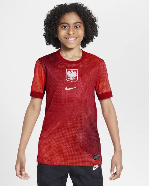 Jersey Poland 2024/25 Stadium Away Nike Football Kit Red | Jersey-67