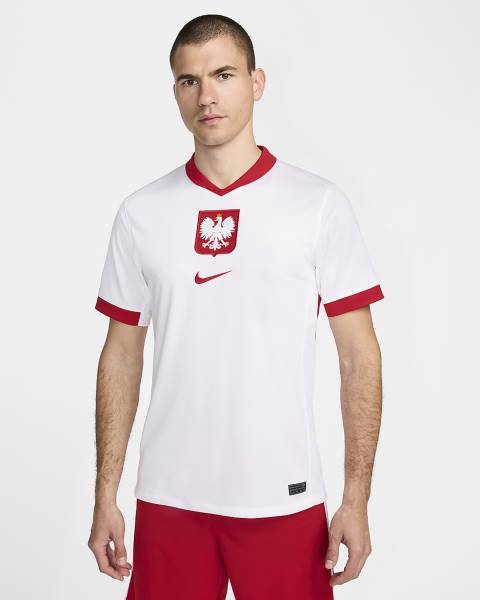 Jersey Poland 2024/25 Stadium Home Nike Football Kit White / Red | Jersey-62