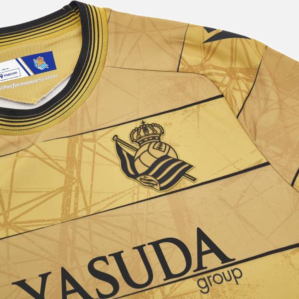 Jersey Real Sociedad 2024/25 Away Macron Football Kit Gold | Jersey-441