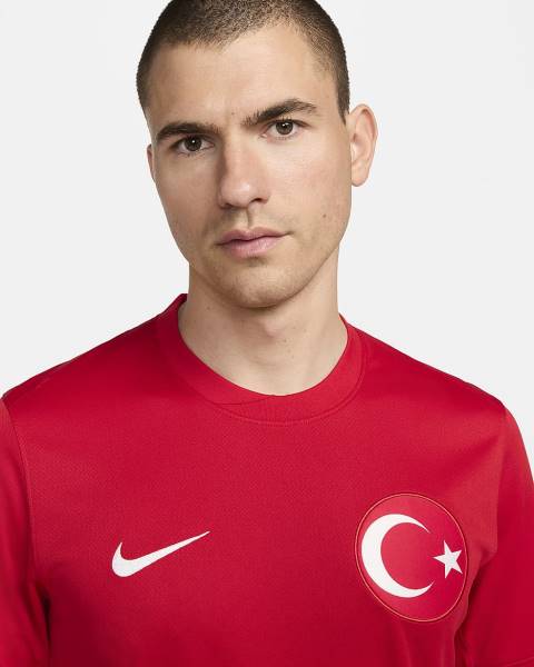 Jersey Türkiye 2024/25 Stadium Away Nike Football Kit Red | Jersey-79