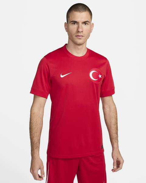 Jersey Türkiye 2024/25 Stadium Away Nike Football Kit Red | Jersey-79