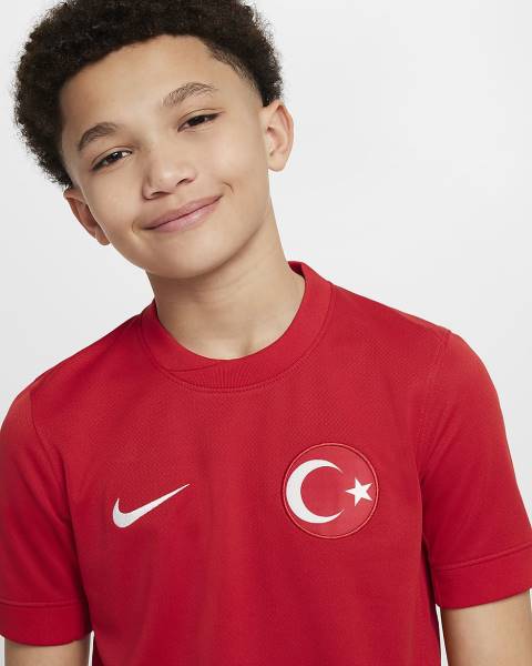 Jersey Türkiye 2024/25 Stadium Away Nike Football Kit Red | Jersey-81