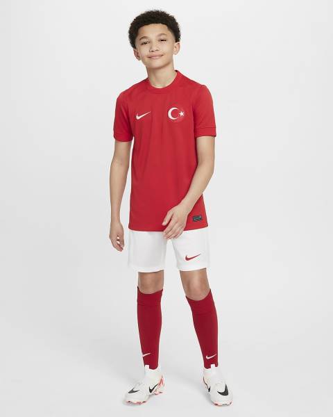 Jersey Türkiye 2024/25 Stadium Away Nike Football Kit Red | Jersey-81