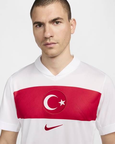 Jersey Türkiye 2024/25 Stadium Home Nike Football Kit White / Red | Jersey-76