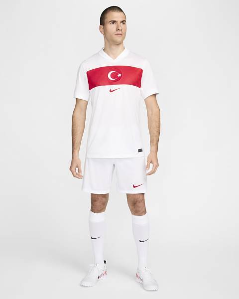 Jersey Türkiye 2024/25 Stadium Home Nike Football Kit White / Red | Jersey-76