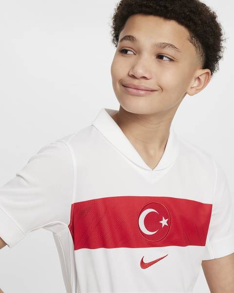 Jersey Türkiye 2024/25 Stadium Home Nike Football Kit White / Red | Jersey-78