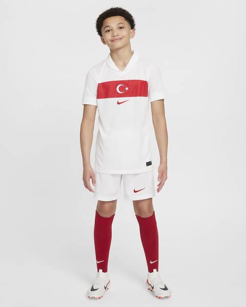 Jersey Türkiye 2024/25 Stadium Home Nike Football Kit White / Red | Jersey-78