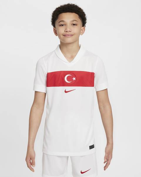 Jersey Türkiye 2024/25 Stadium Home Nike Football Kit White / Red | Jersey-78