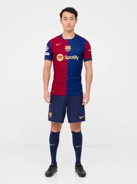 Jersey UCL - FC Barcelona 2024/25 Away Match Nike Football Kit Black / Red / Blue | Jersey-396