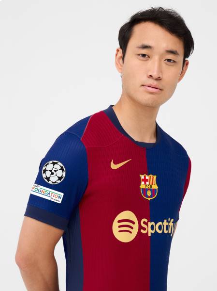 Jersey UCL - FC Barcelona 2024/25 Away Match Nike Football Kit Black / Red / Blue | Jersey-396