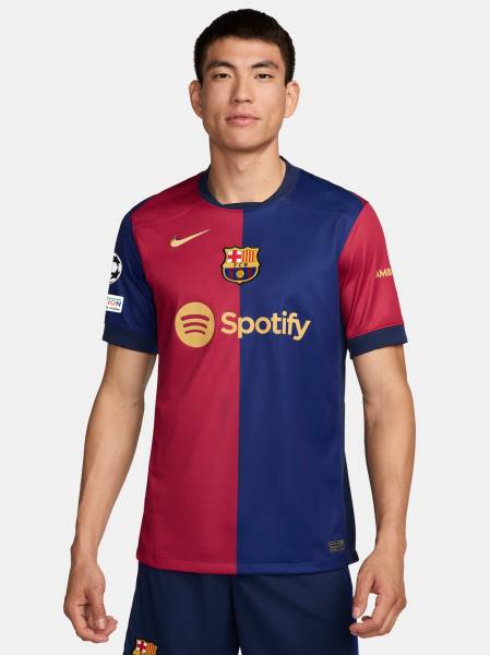 Jersey UCL - FC Barcelona 2024/25 Away Stadium Nike Football Kit Black / Red / Blue | Jersey-398