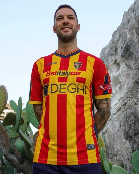 Jersey US Lecce 2024/25 Home M908 Football Kit Yellow / Red | Jersey-507