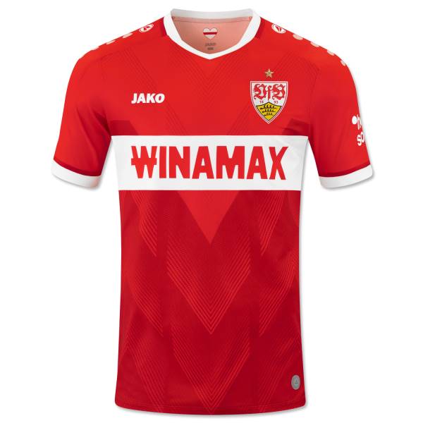 Jersey VfB Stuttgart 2024/25 Home Jako Football Kit Red / White | Jersey-547