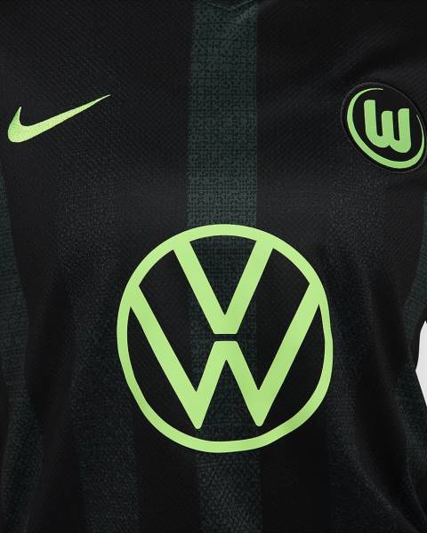 Jersey VfL Wolfsburg 2024/25 Away Nike Football Kit Black / Green | Jersey-606