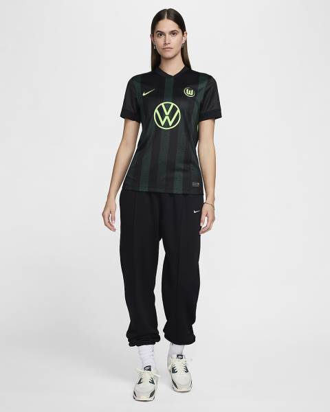 Jersey VfL Wolfsburg 2024/25 Away Nike Football Kit Black / Green | Jersey-606