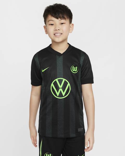 Jersey VfL Wolfsburg 2024/25 Away Nike Football Kit Black / Green | Jersey-607