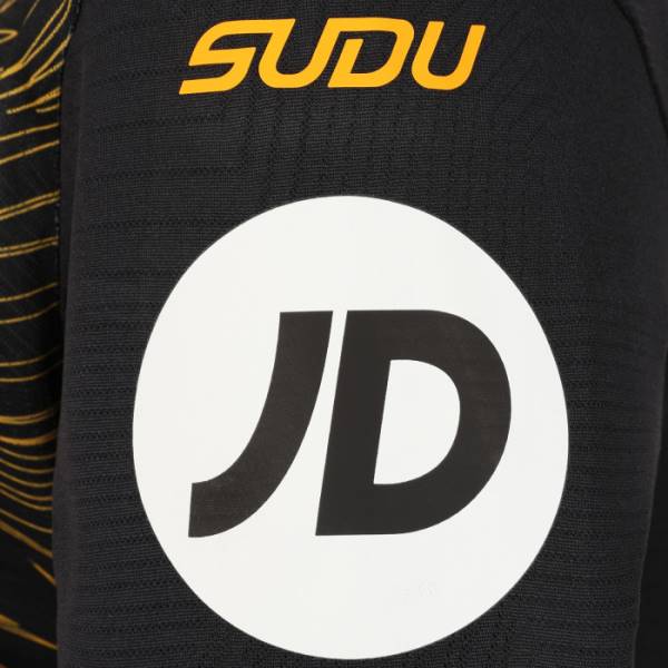 Jersey Wolves 2024/25 Away Sudu Football Kit Black / Yellow | Jersey-358